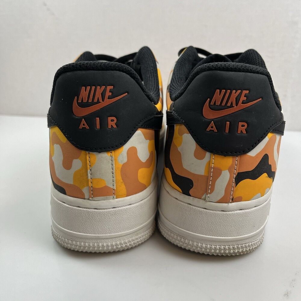 Nike Air Force 1 07 LV8 Orange Low Camo 823511-800 Mens Size 11 - Picture 8 of 10